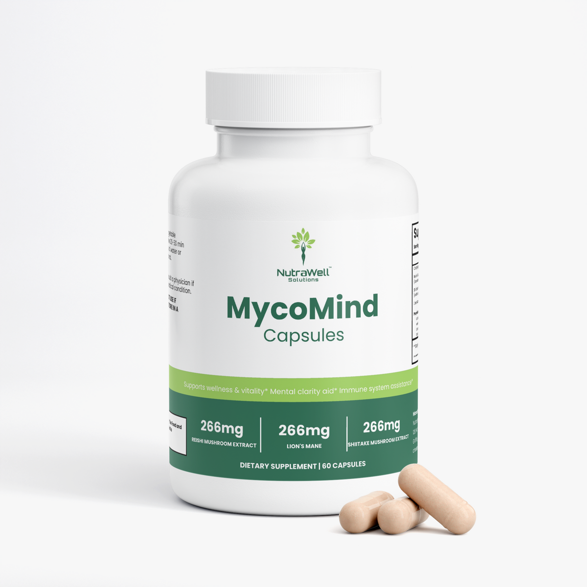 Mushroom Complex 10 X Supplement Facts and mushroom blend