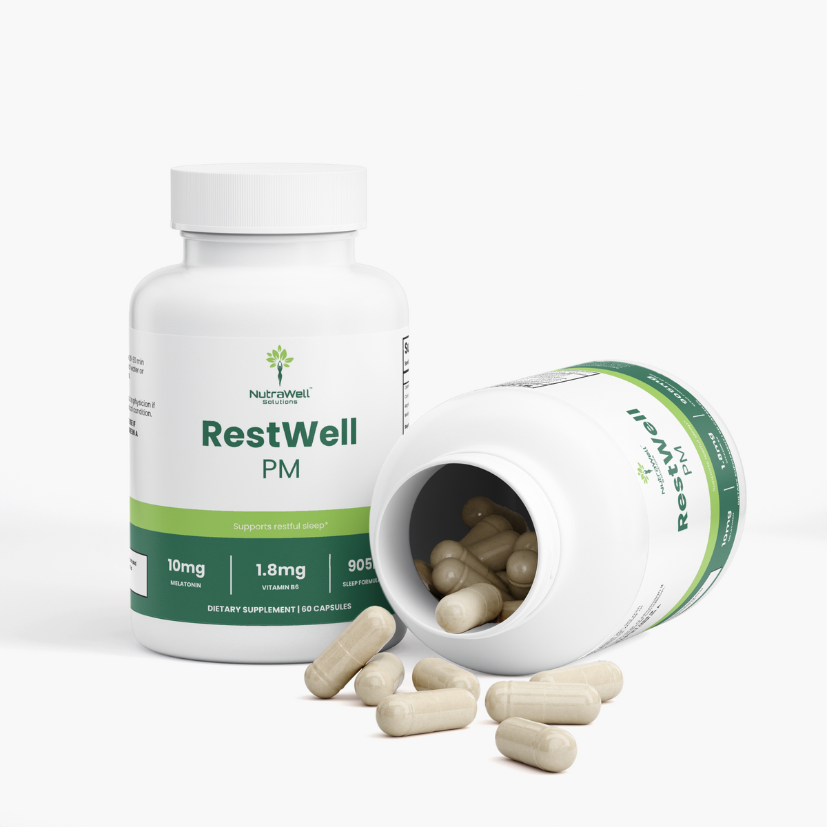 NutraWell Sleep Support bottle shown at an angle