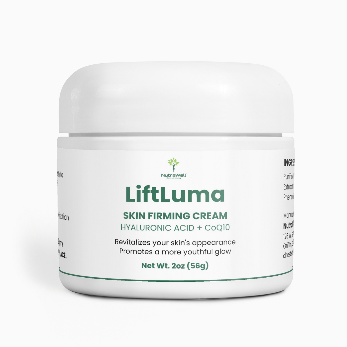 NutraWell LiftLuma Skin Firming Cream 2 oz container