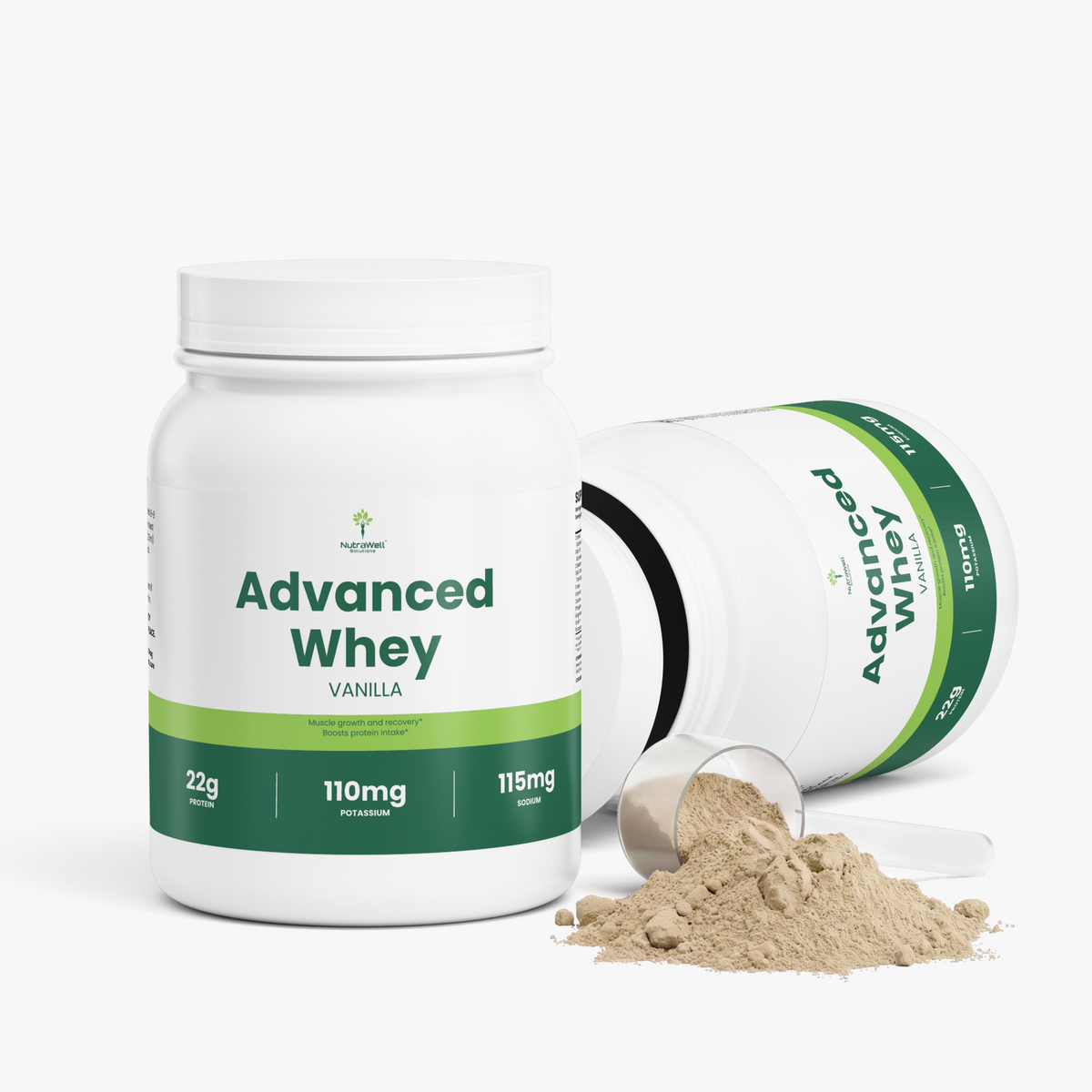 Advanced Whey Vanilla Supplement Facts with 22 grams protein