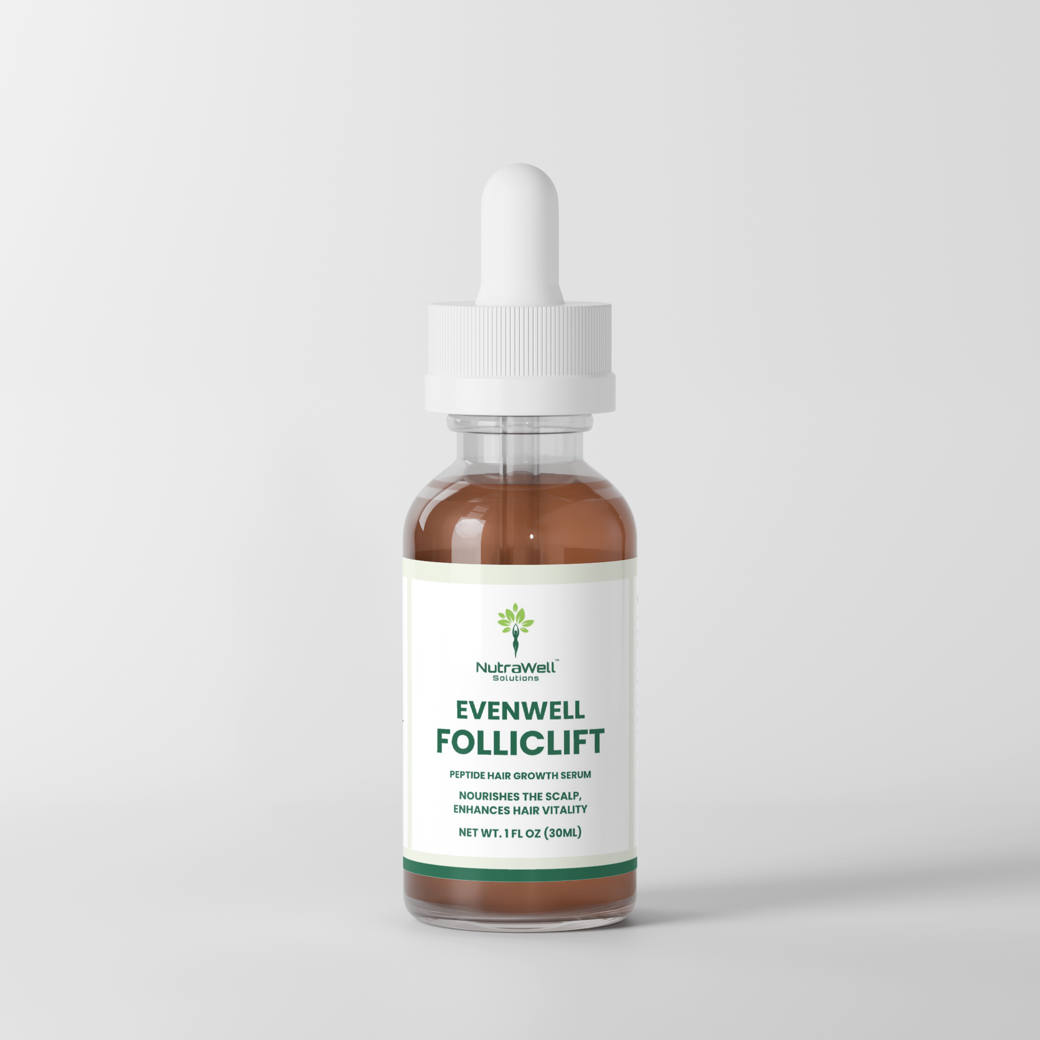 FollicLift peptide scalp serum bottle shown at an angle