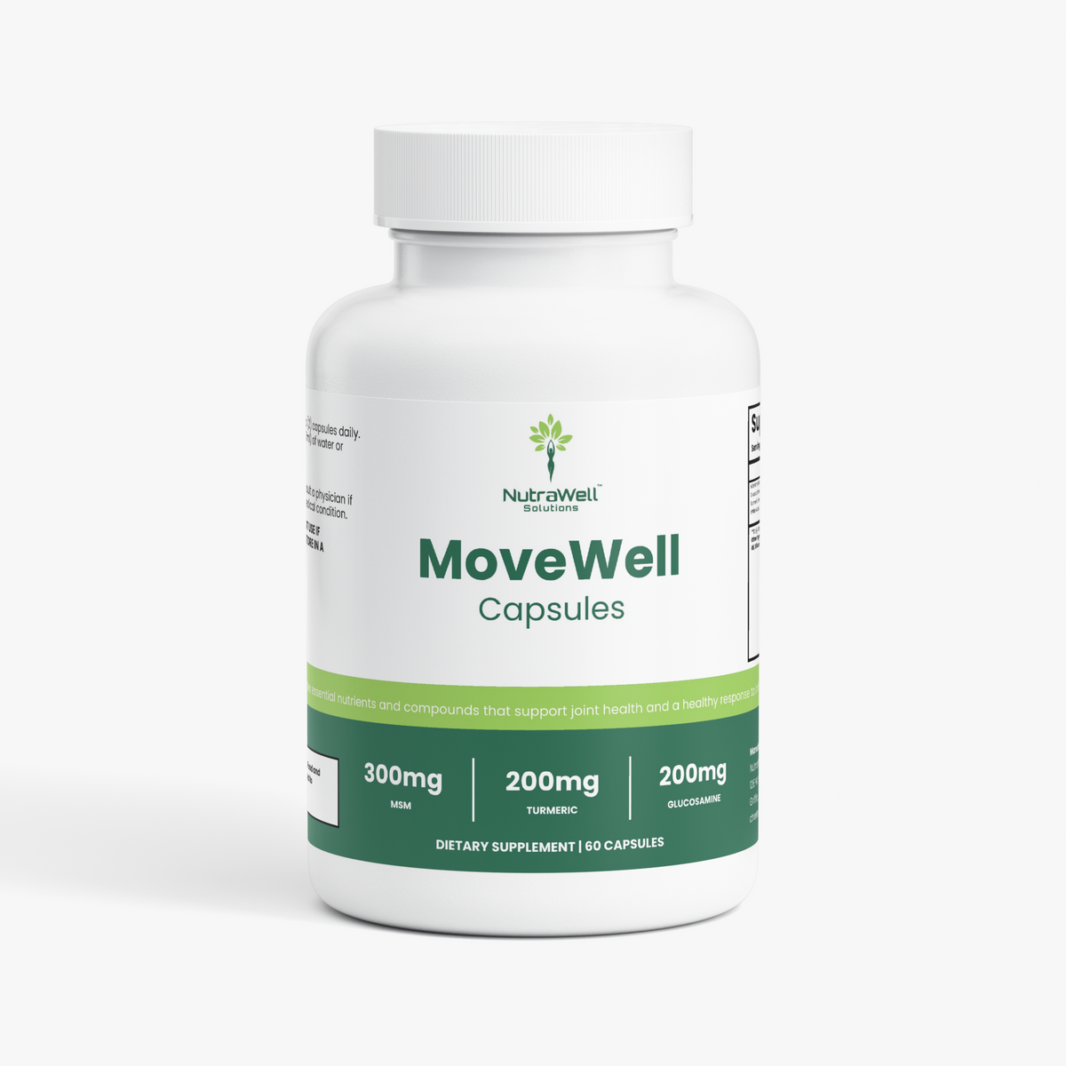 NutraWell Joint Support dietary supplement bottle, 60 capsules
