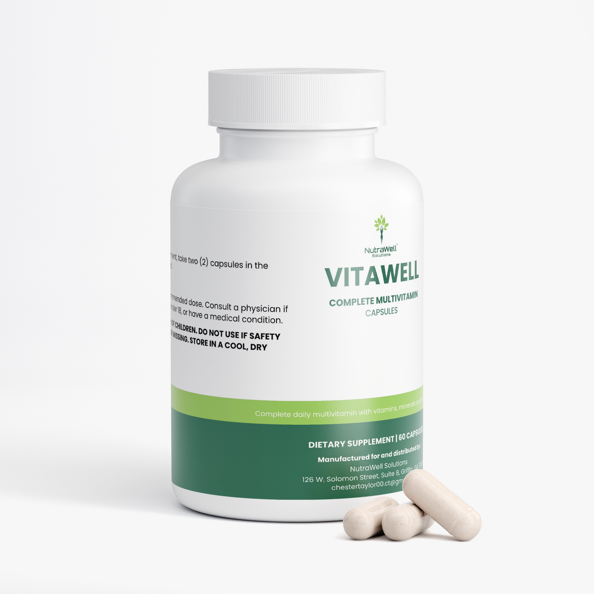 Complete Multivitamin bottle, angled product view