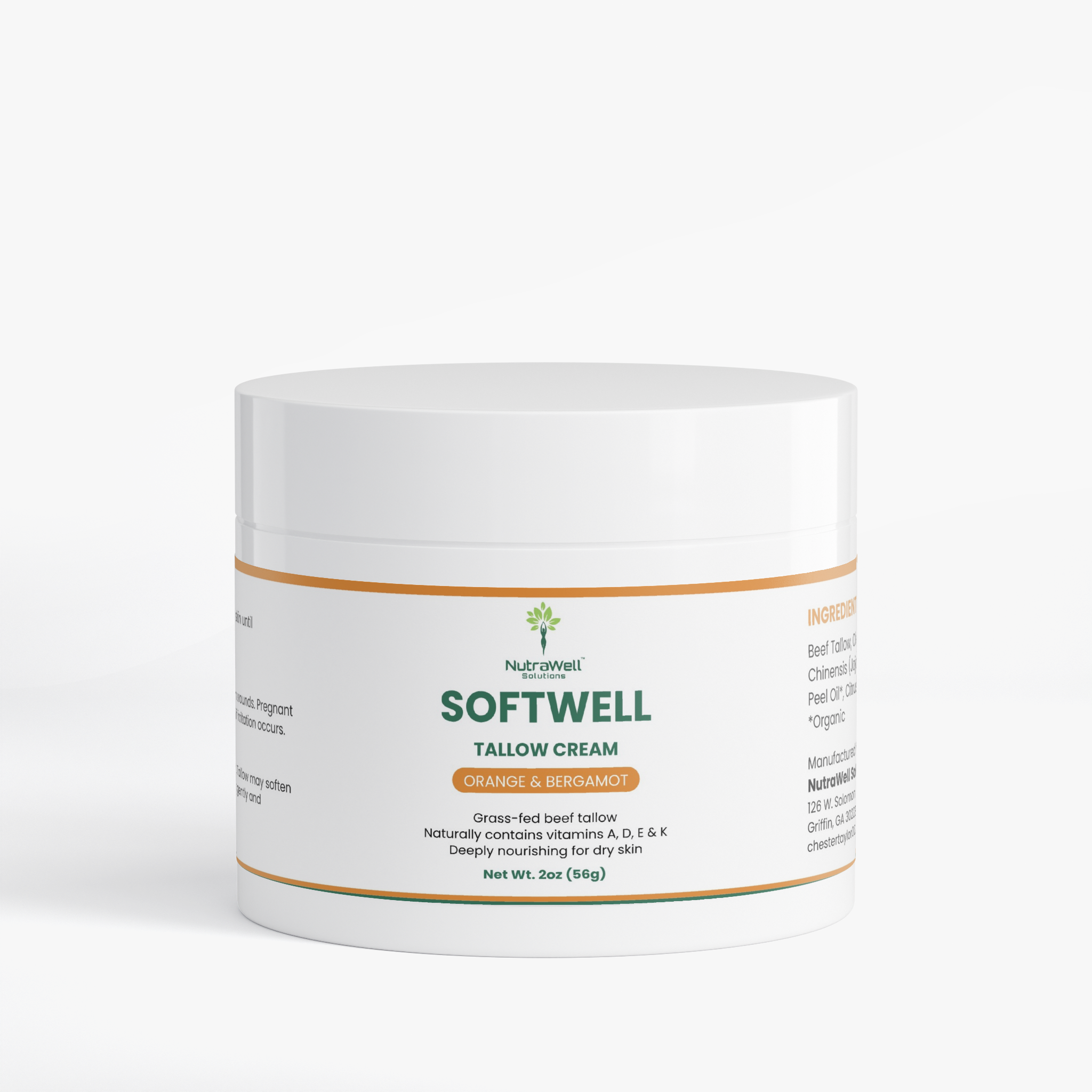 Tallow Cream Orange & Bergamot