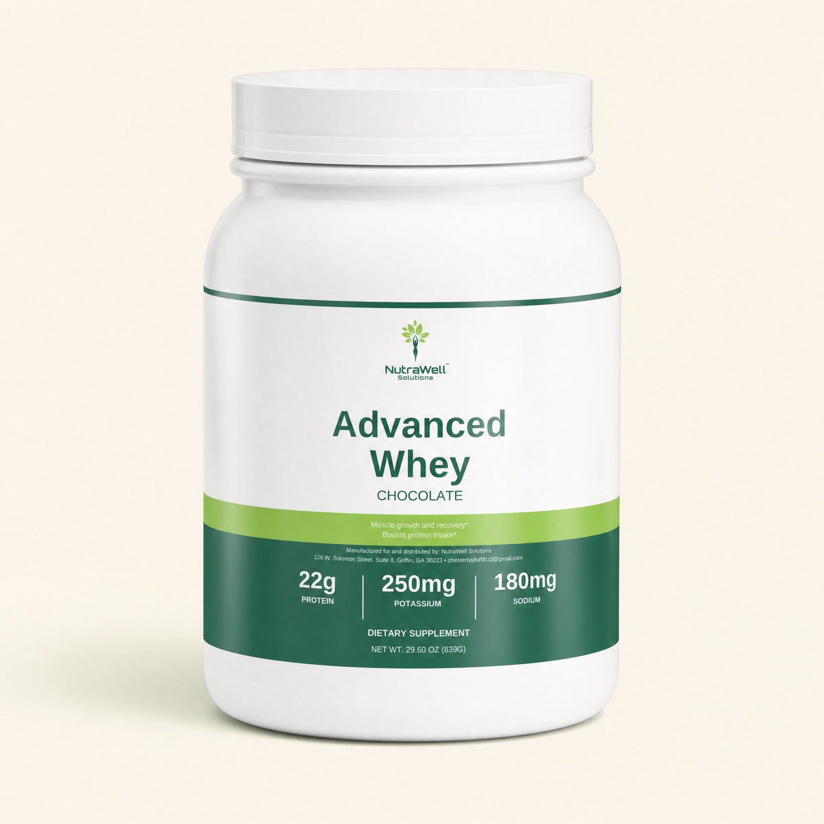 Advanced Whey Protein Chocolate included in Active Performance Stack