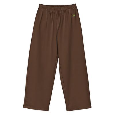 Wide Cotton Sweatpants – Brown