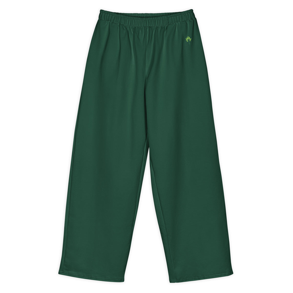 Wide cotton sweatpants in Spruce
