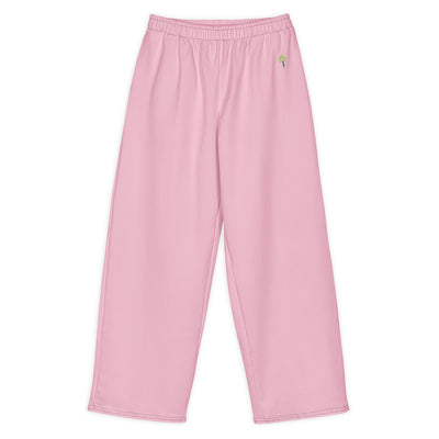 Wide Cotton Sweatpants – Baby Pink