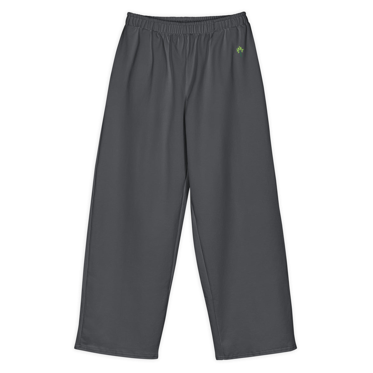 Wide cotton sweatpants in Charcoal Heather