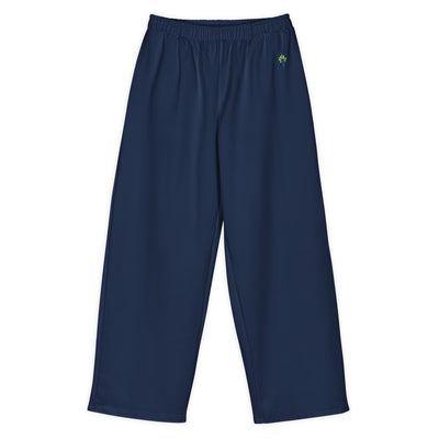 Wide Cotton Sweatpants – Collegiate Navy