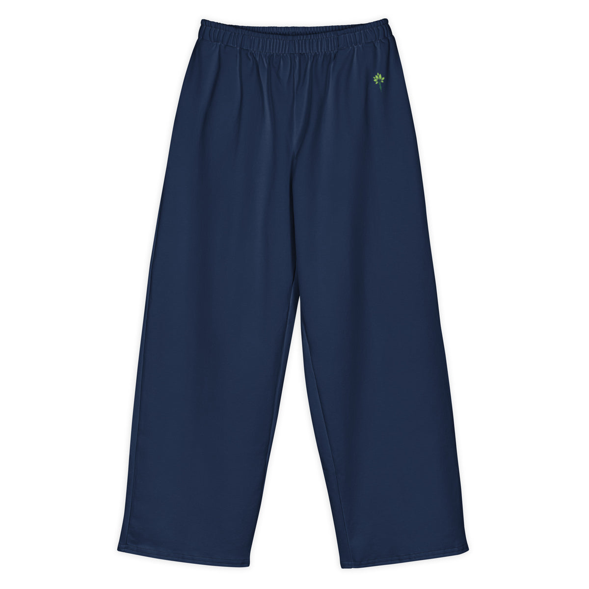 Wide cotton sweatpants in Collegiate Navy
