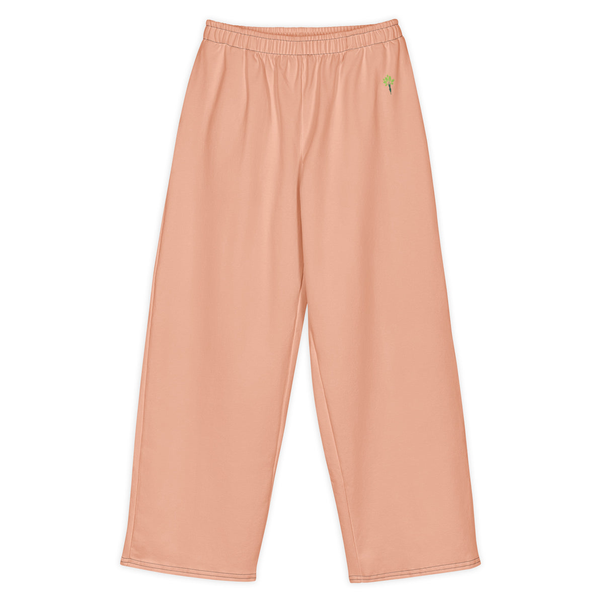Wide cotton sweatpants in Peachy