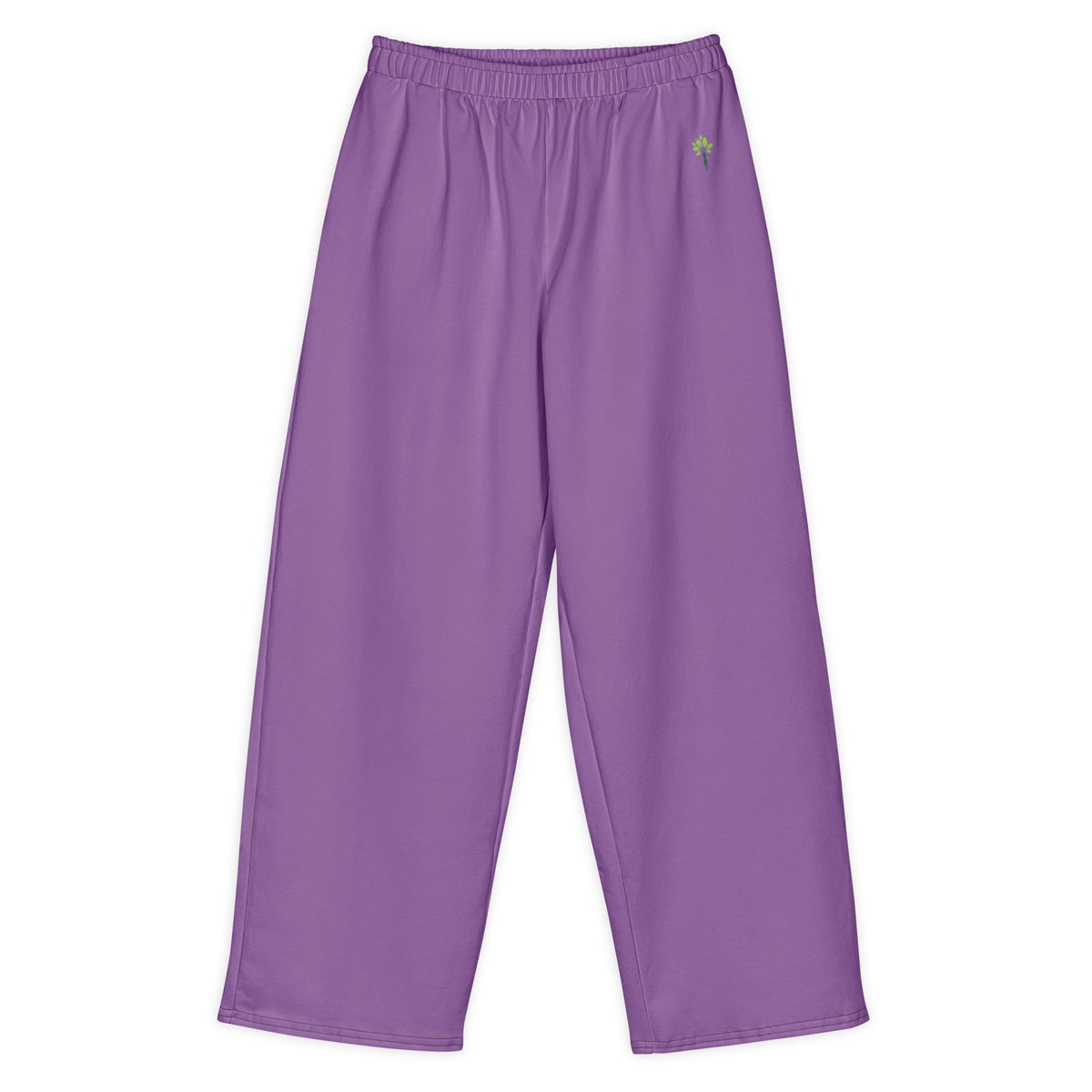 Wide cotton sweatpants in Purple