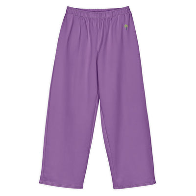 Wide Cotton Sweatpants – Purple