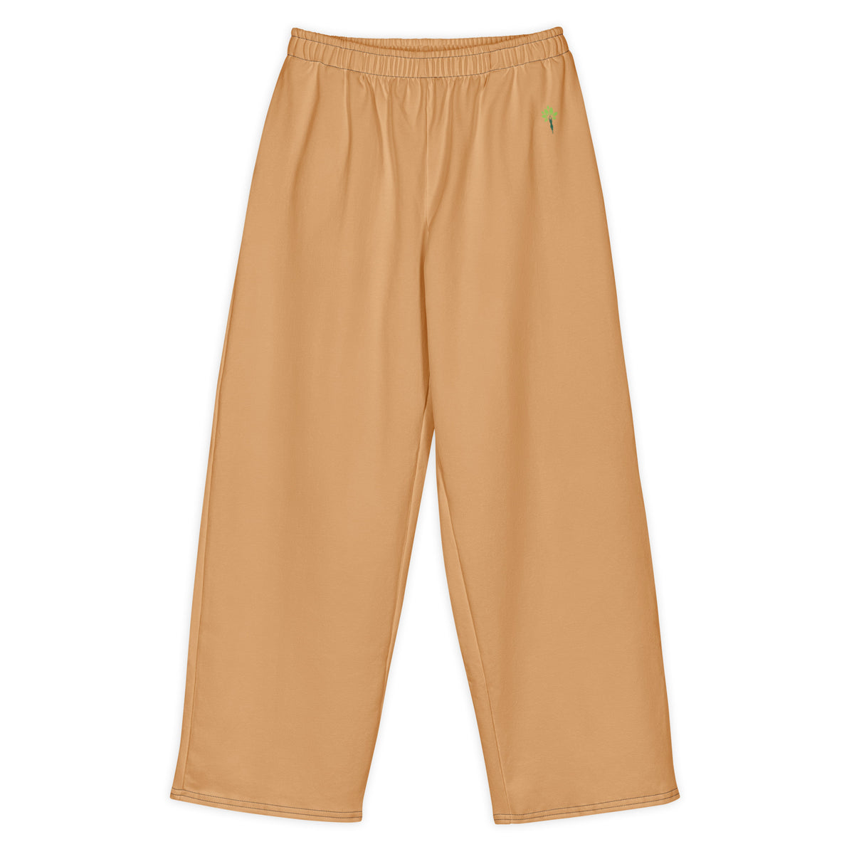 Wide cotton sweatpants in Burro