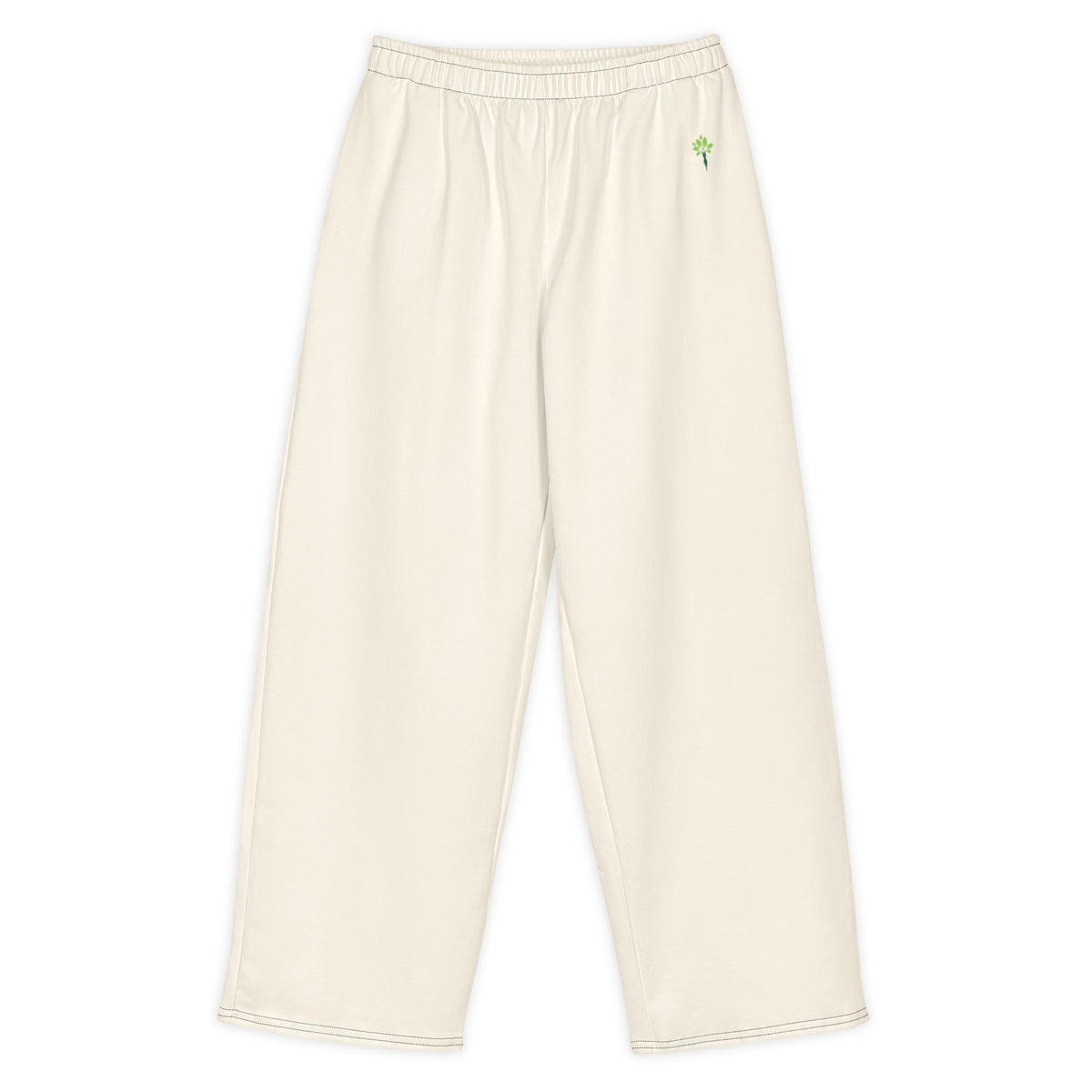 Wide cotton sweatpants in Lunar Rock