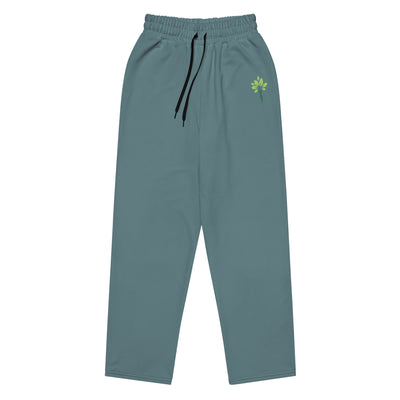 Wide-Leg Joggers – Pebble Blue