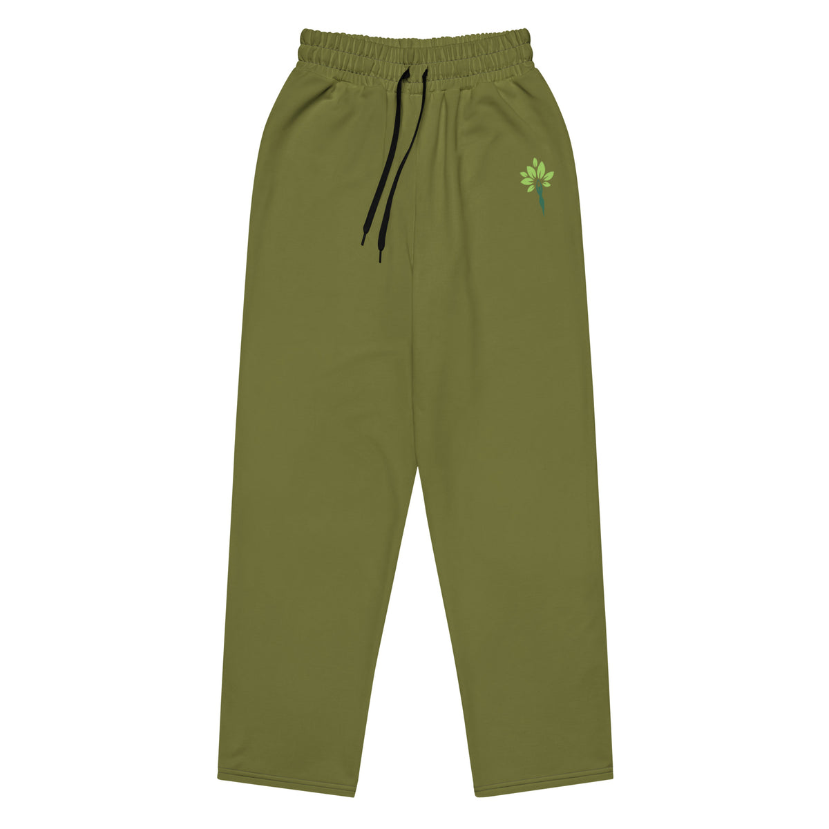 Wide-leg joggers in Olive