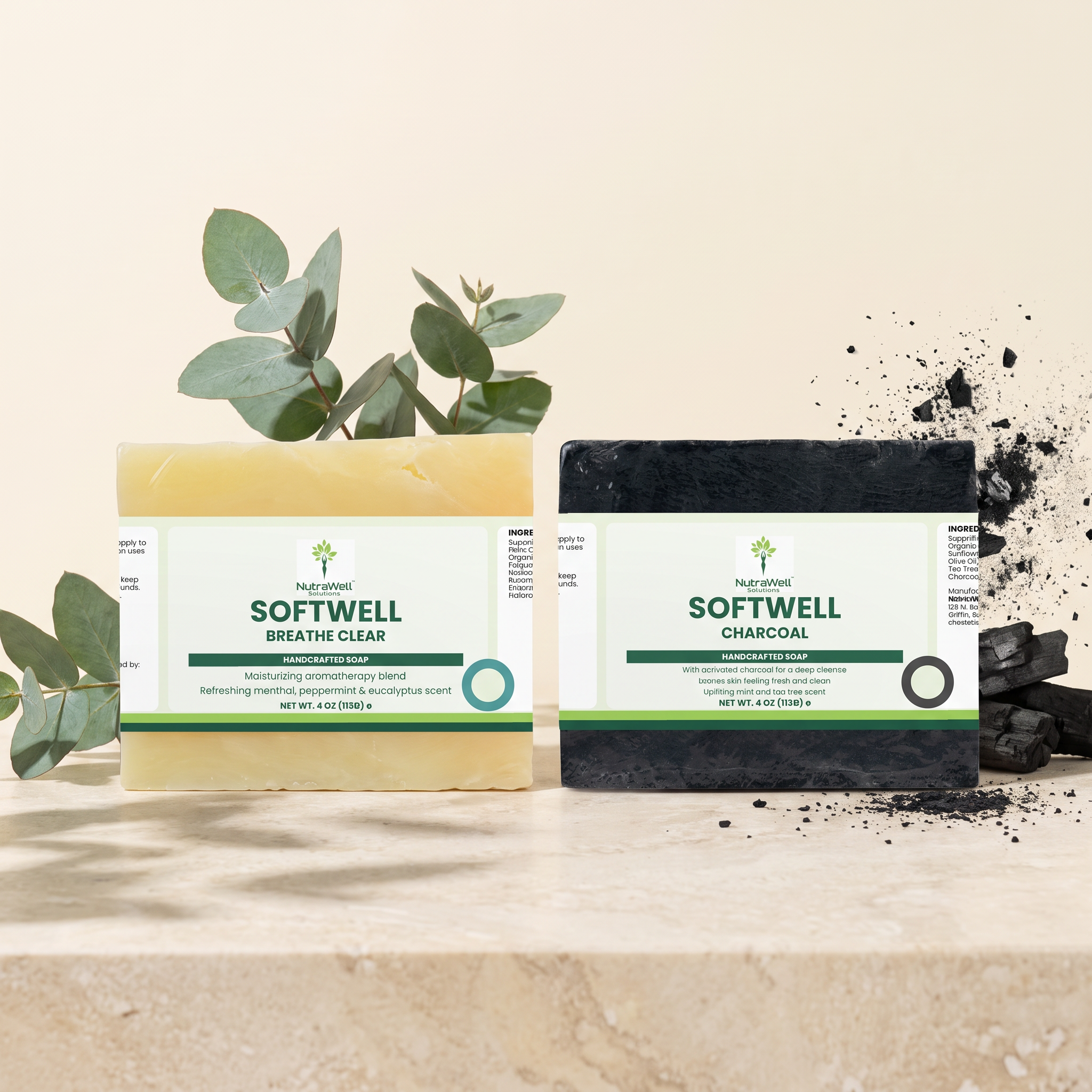 NutraWell Fresh & Clear — Breathe + Charcoal soap bundle