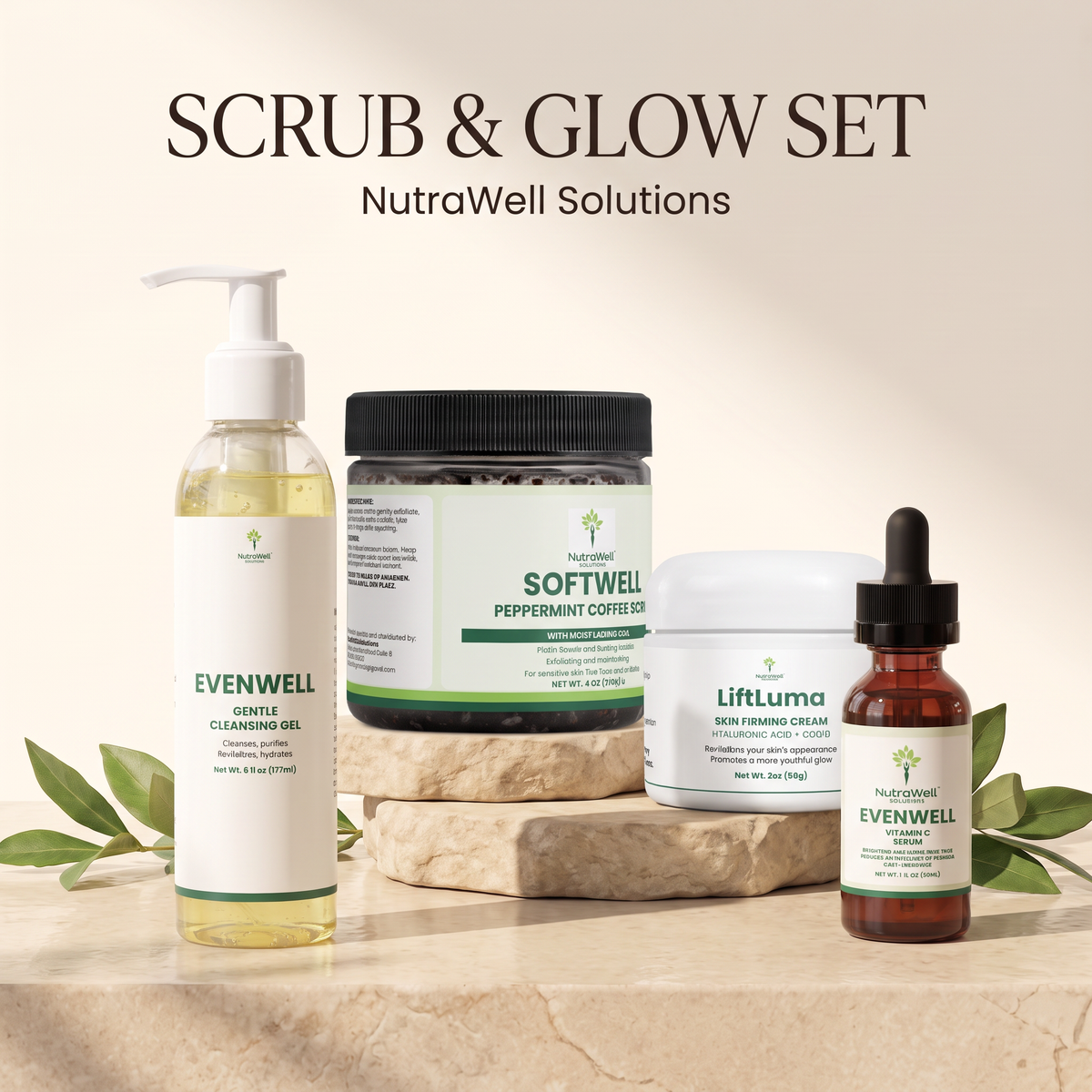 Scrub and Glow Set bundle, option B