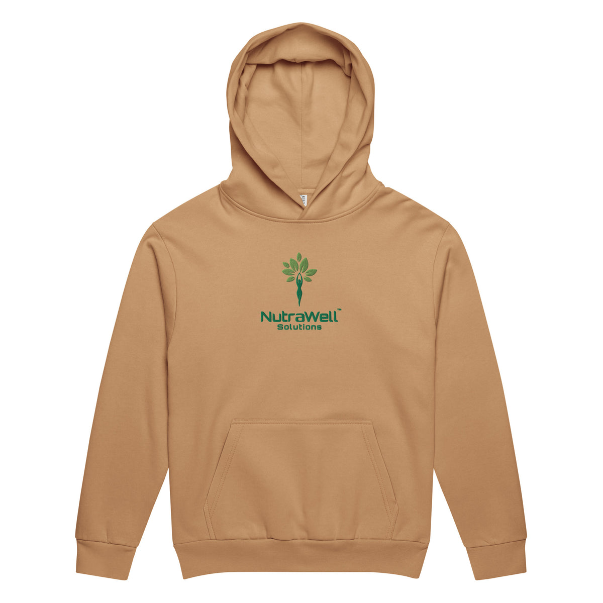 Urban garment-dyed hoodie, front view