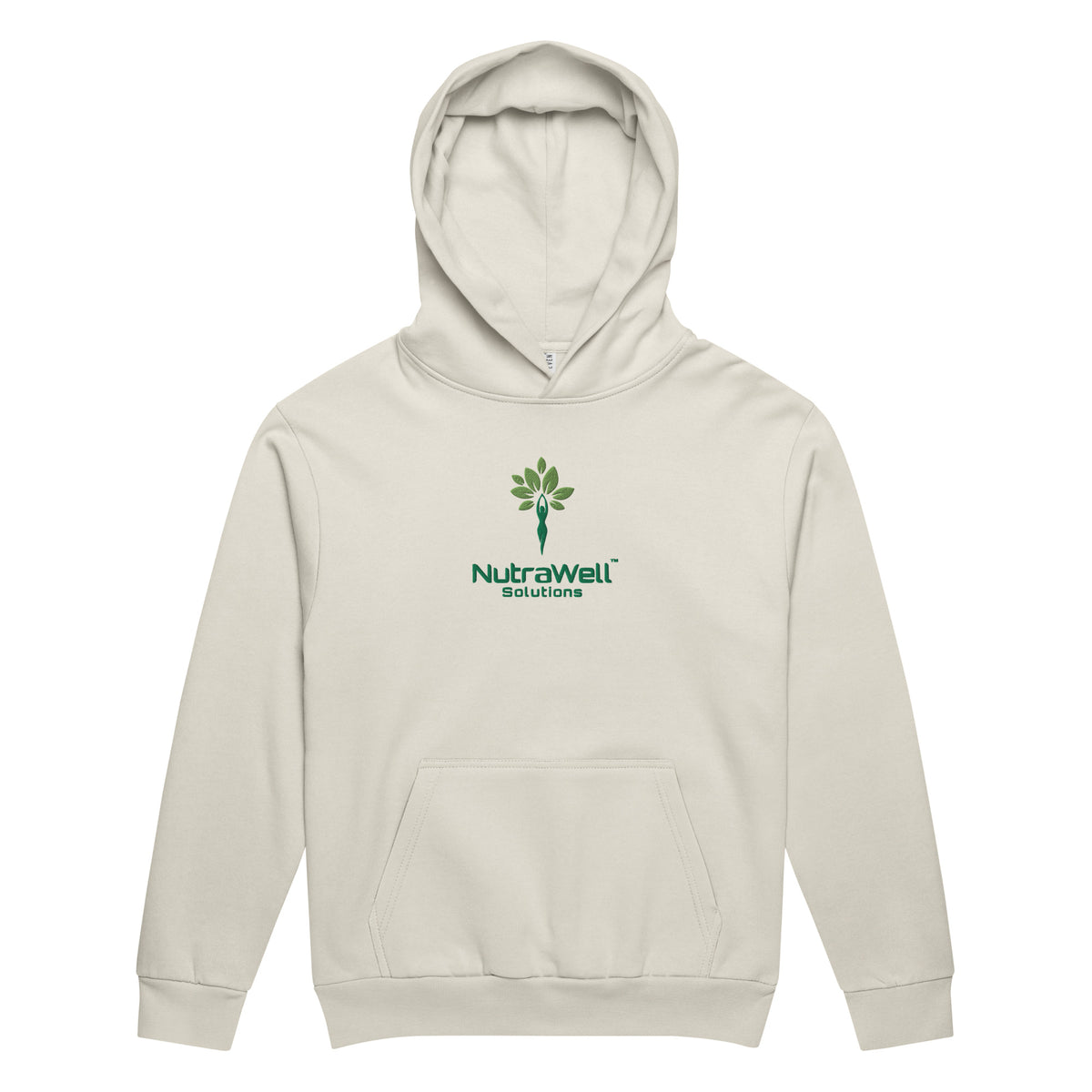 Urban garment-dyed hoodie, back view