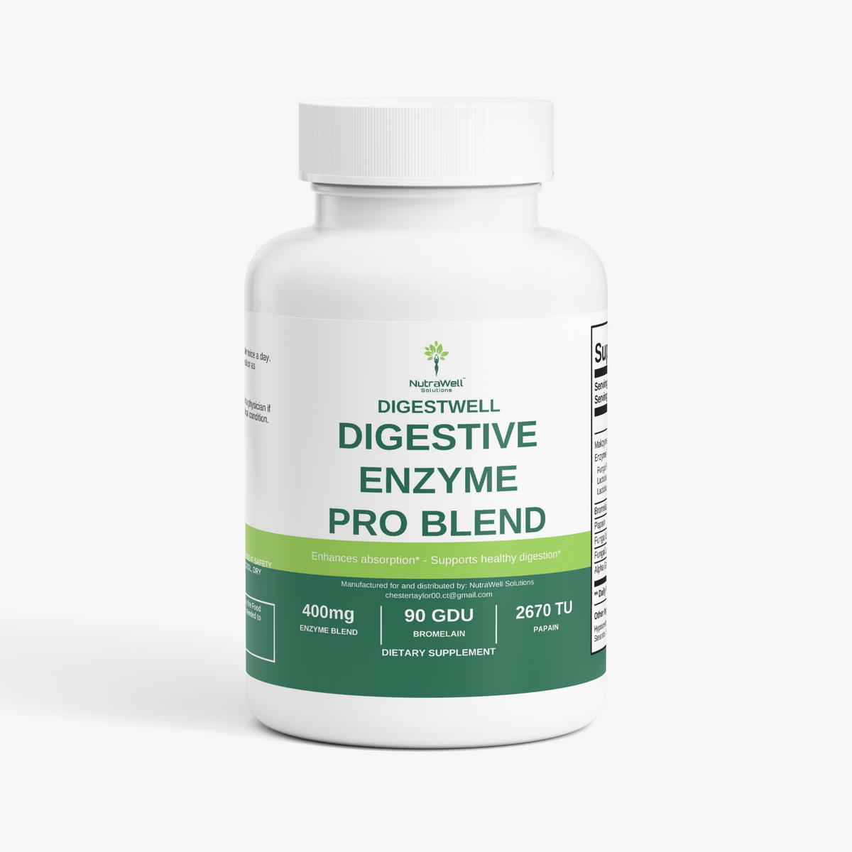 NutraWell DigestWell Digestive Enzyme Pro Blend bottle