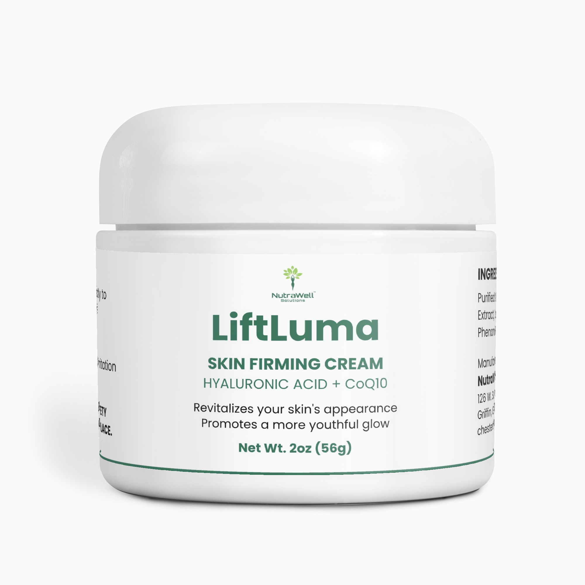 NutraWell LiftLuma Skin Firming Cream 2 oz container