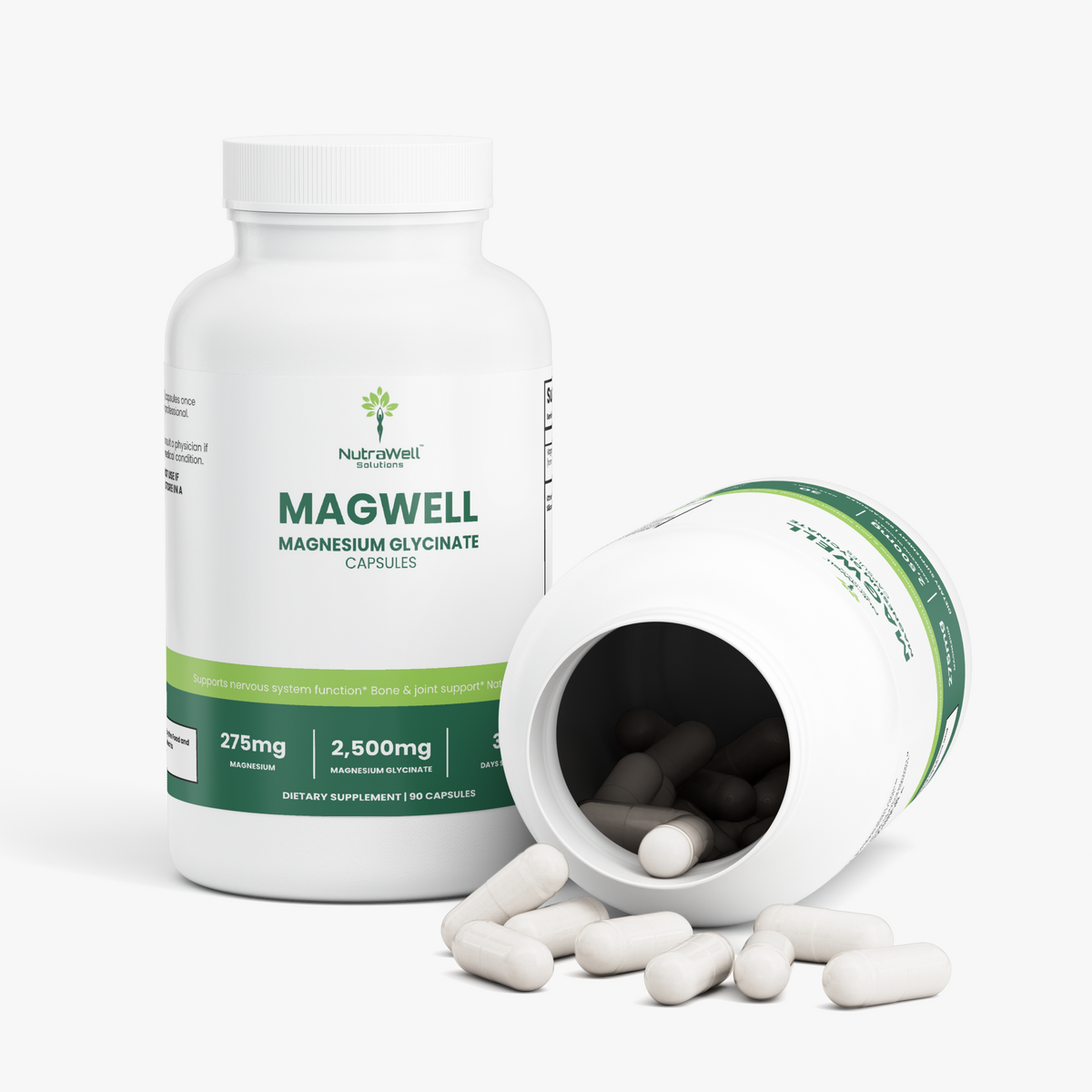 MagWell Supplement Facts showing 275 milligrams magnesium