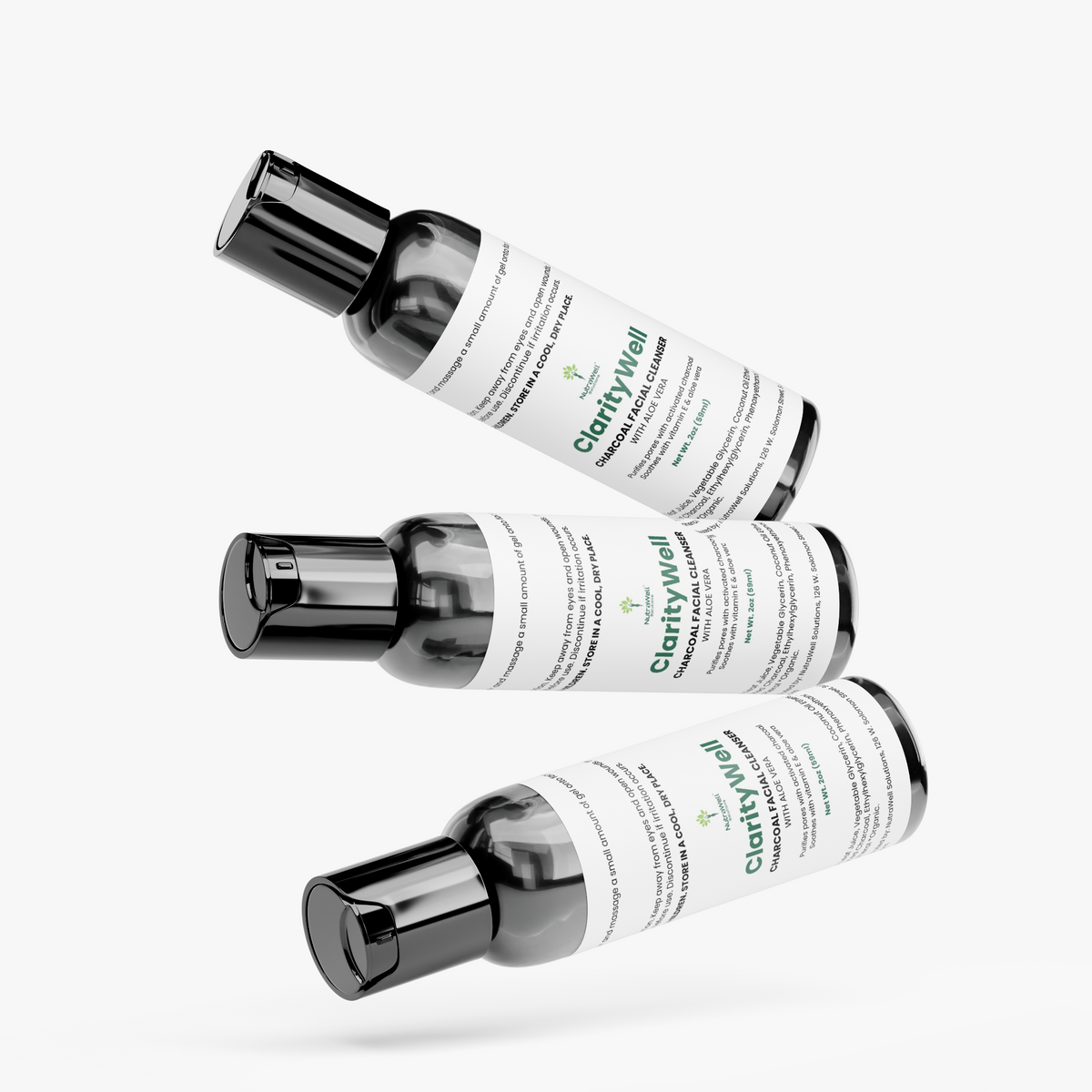 ClarityWell cleanser directions and caution label