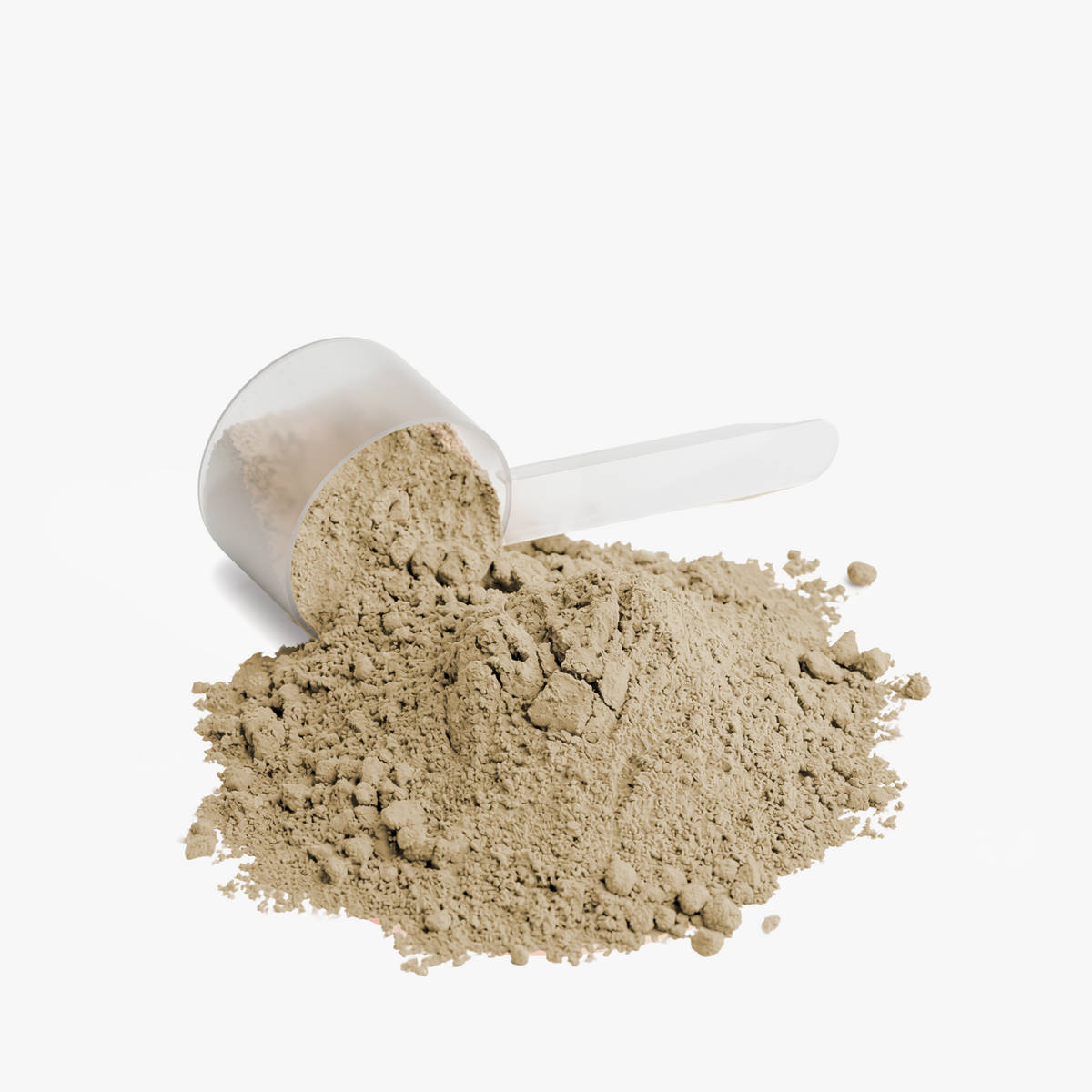 Vanilla whey protein isolate powder with two-scoop serving