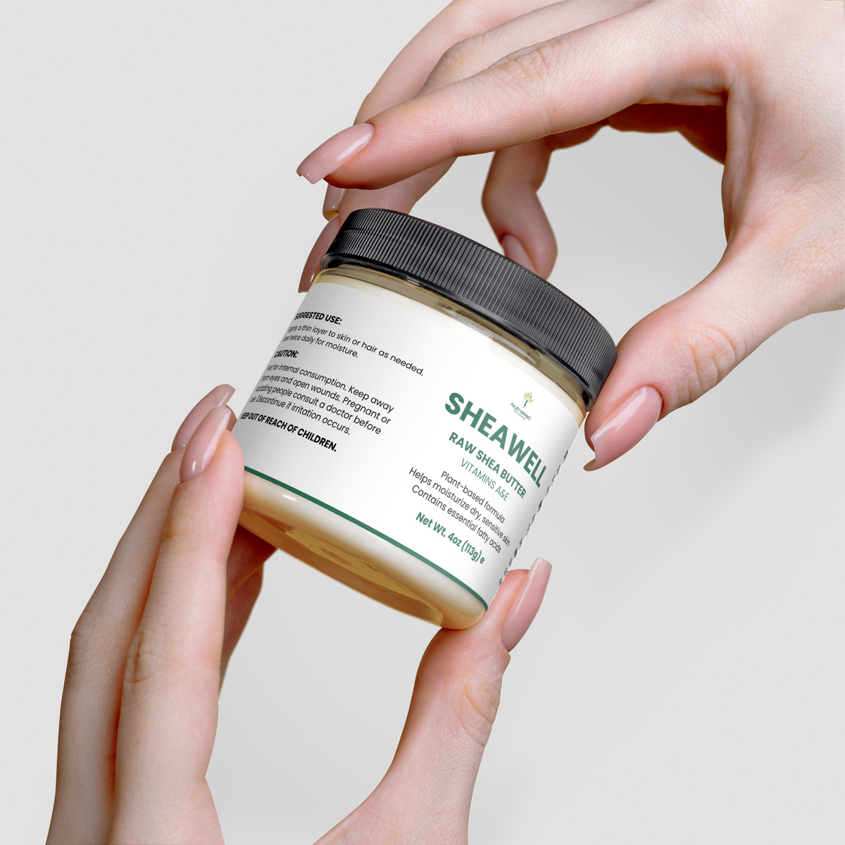 Rich organic raw shea butter texture