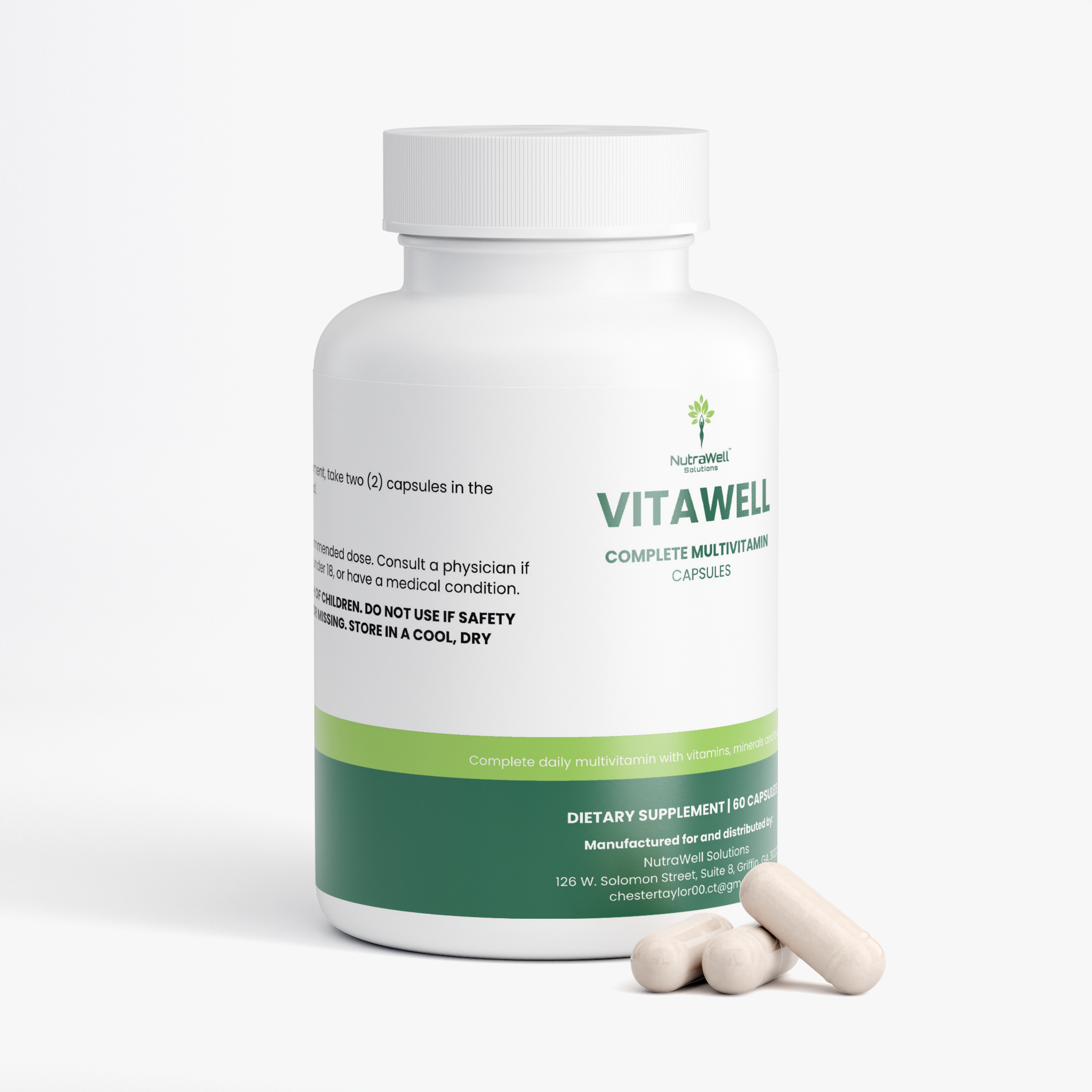 Complete Multivitamin bottle, angled product view