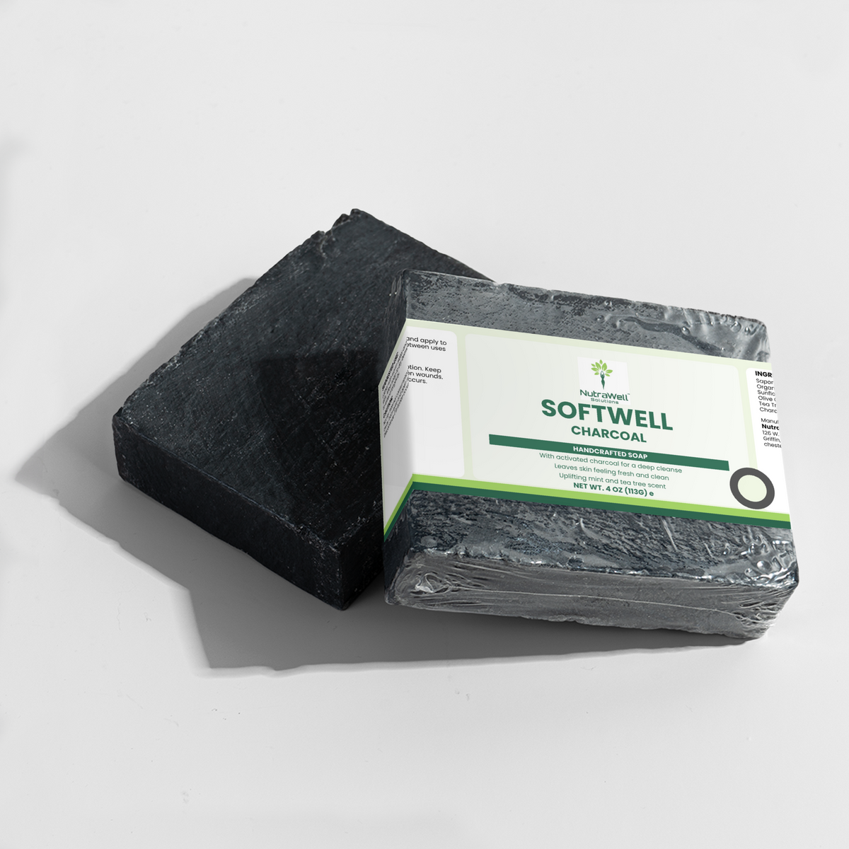 Activated charcoal four-ounce soap bar