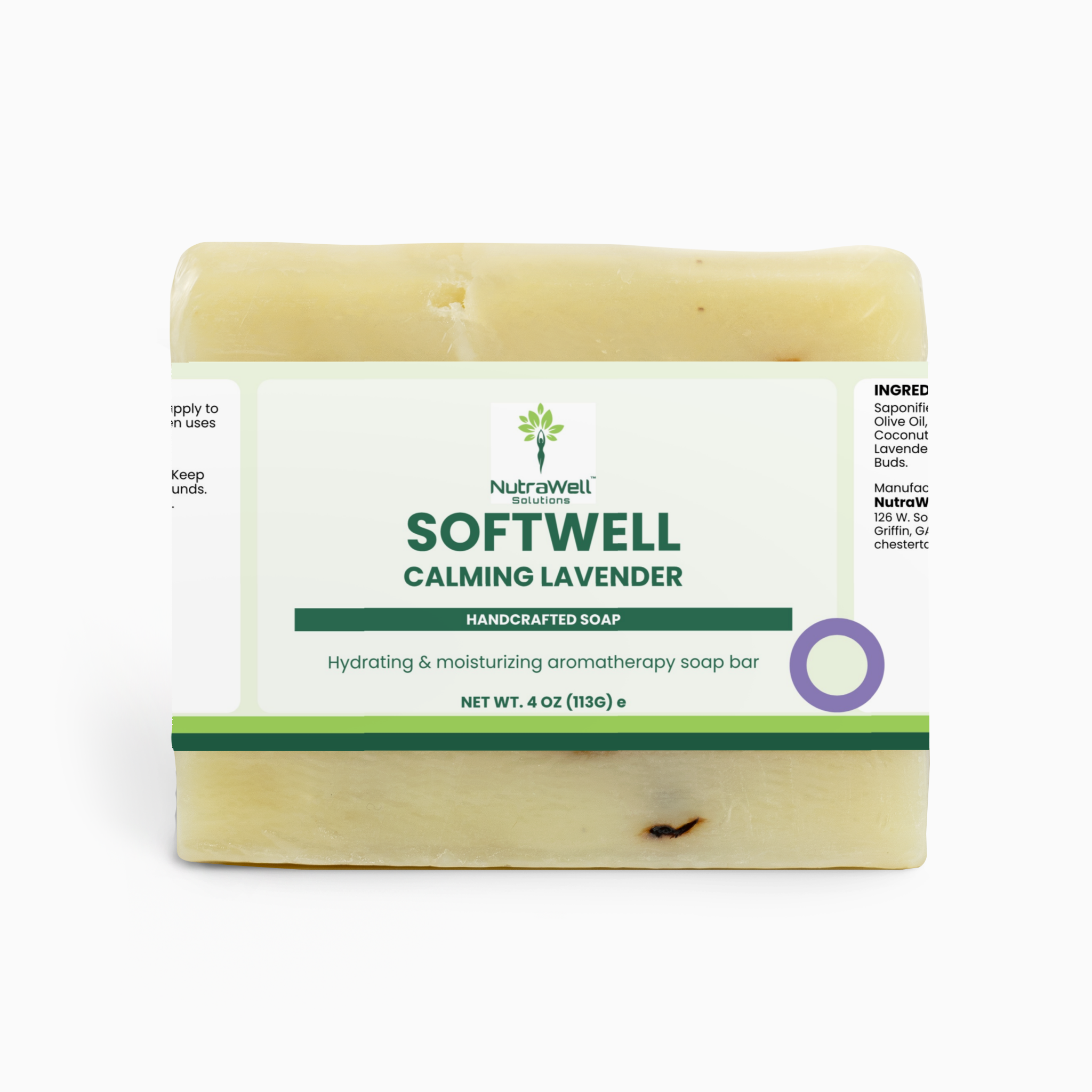 NutraWell Calming Lavender Soap package