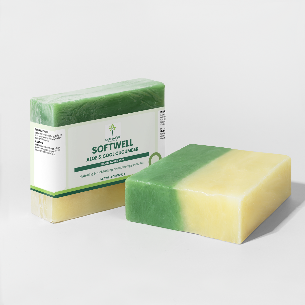 Aloe and Cool Cucumber four-ounce soap bar