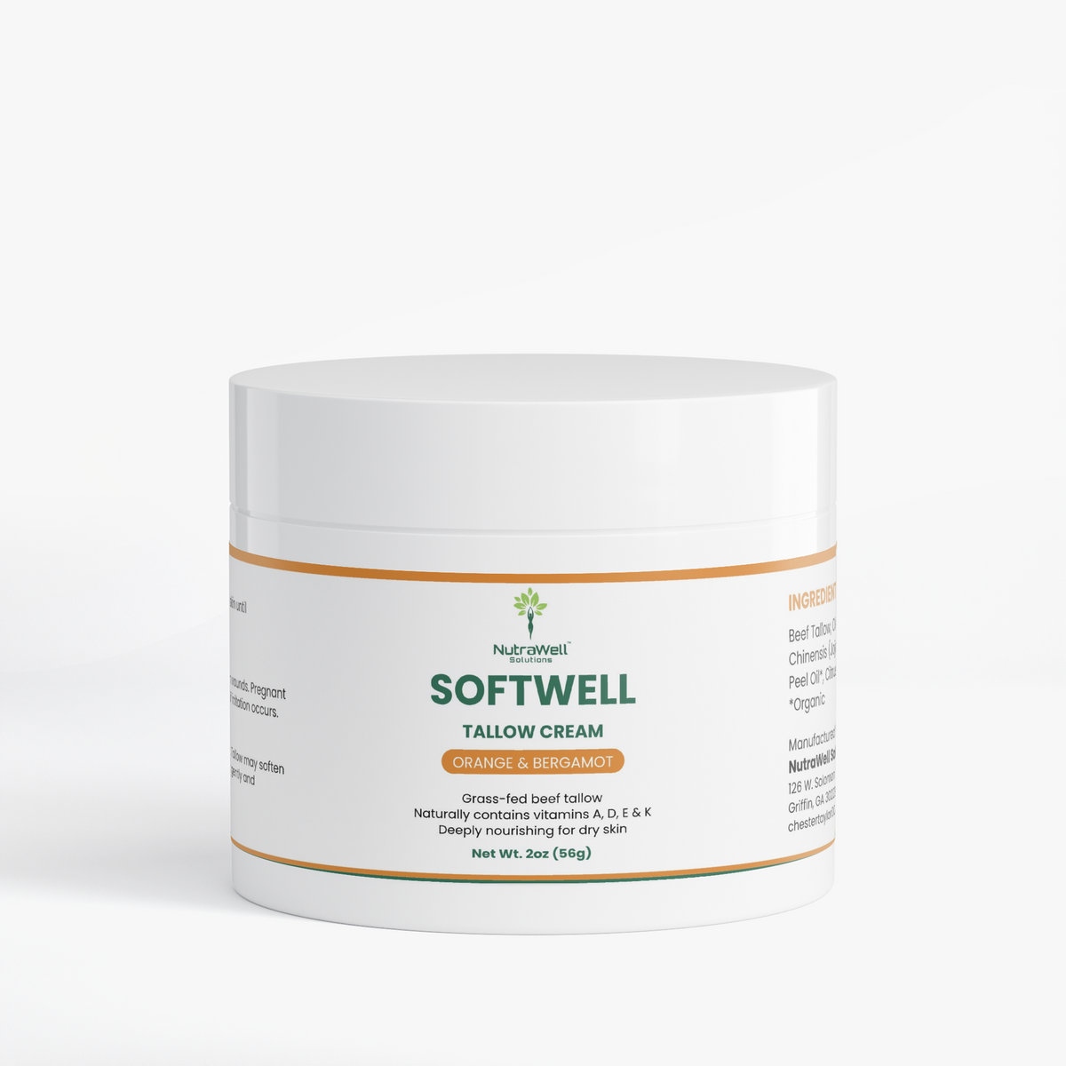 Tallow Cream Orange & Bergamot included in SoftWell Body Care Ritual