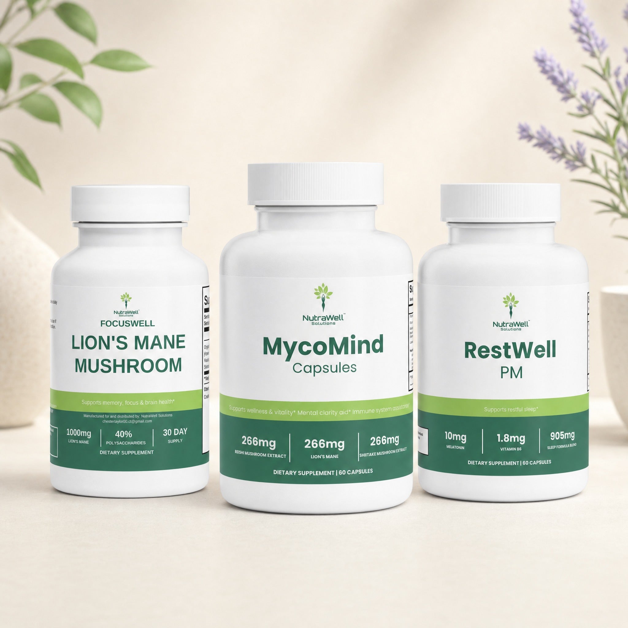 Calm and Focus Routine with FocusWell Lion's Mane, MycoMind, and RestWell PM