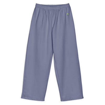 Wide Cotton Sweatpants – G. Dyed Blue Grey