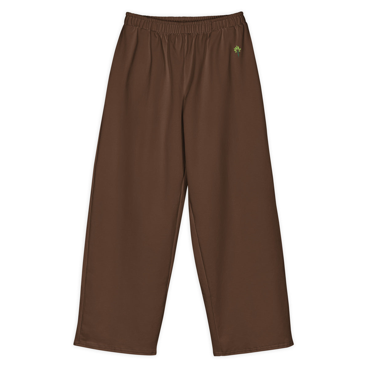 Wide cotton sweatpants in Brown