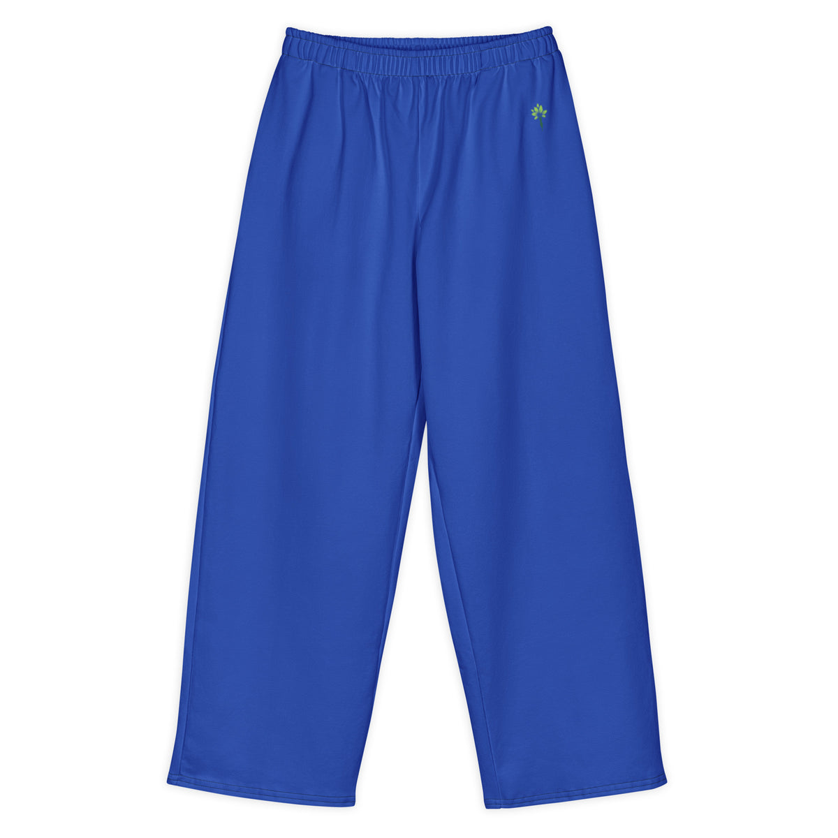 Wide cotton sweatpants in Royal