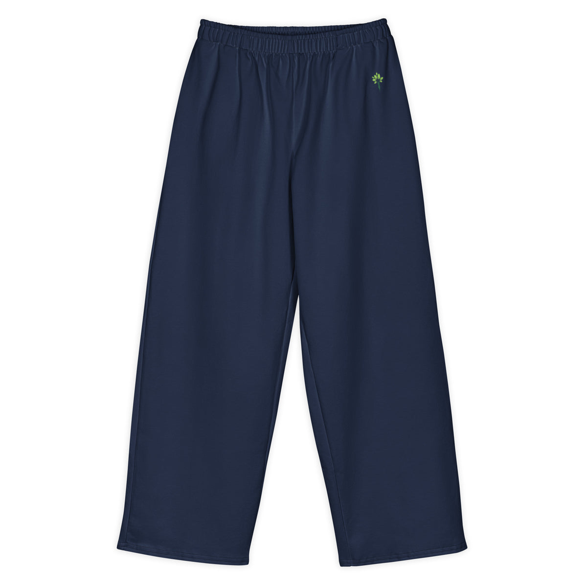Wide cotton sweatpants in Navy