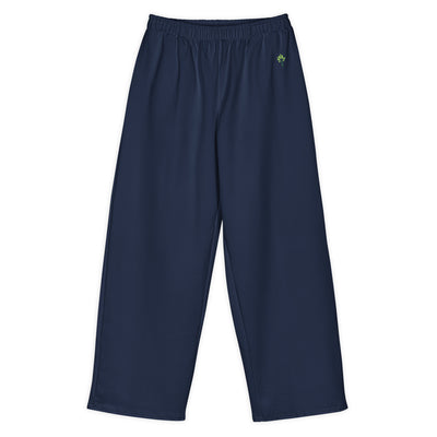 Wide Cotton Sweatpants – Navy
