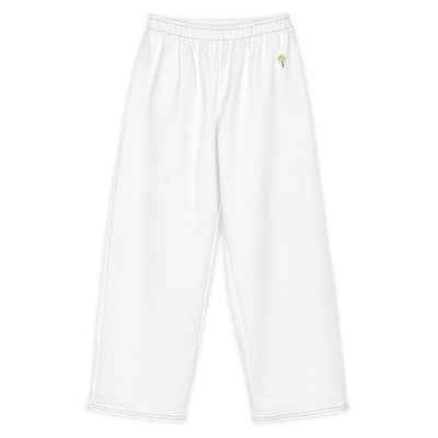 Wide Cotton Sweatpants – White