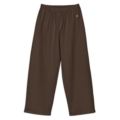Wide Cotton Sweatpants – Chocolate Brown