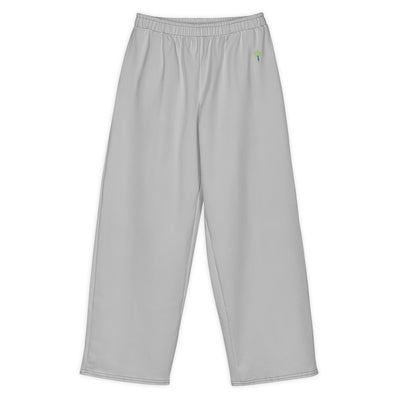 Wide Cotton Sweatpants – Silver