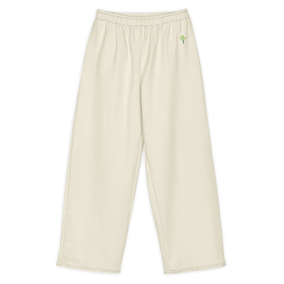 Wide Cotton Sweatpants – Ivory