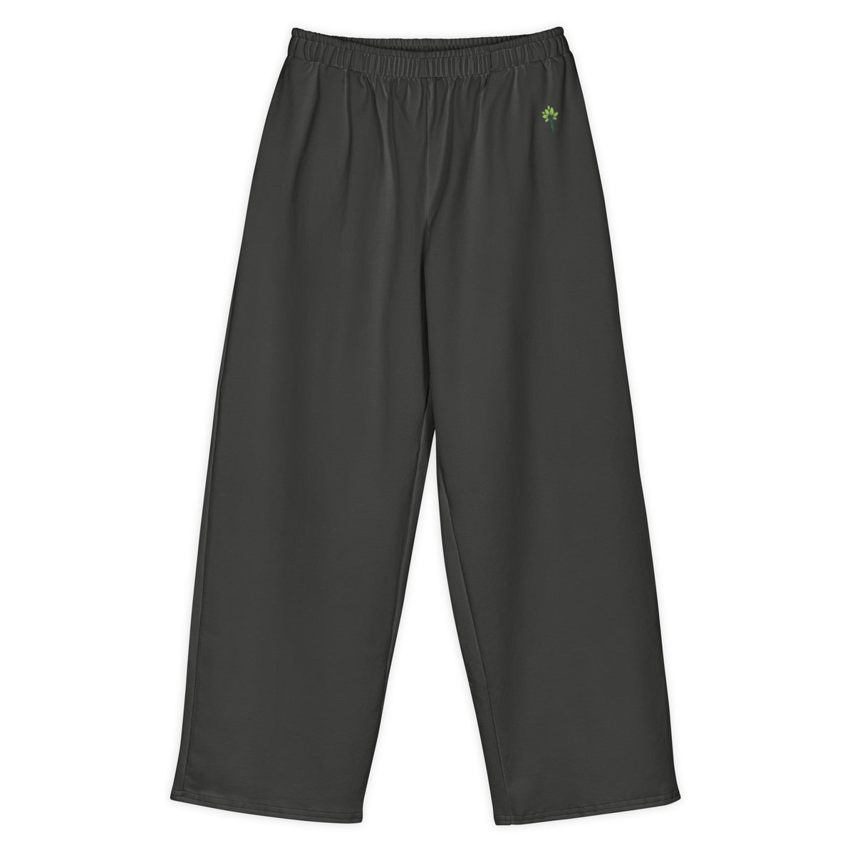 Wide cotton sweatpants in Asphalt