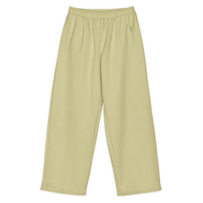 Wide Cotton Sweatpants – Moss Gray