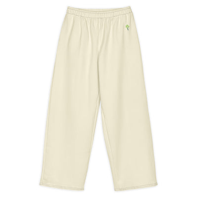 Wide Cotton Sweatpants – Cream